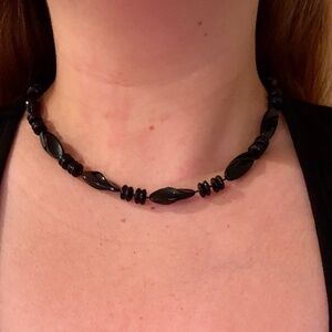 Black Beaded Necklace